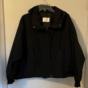 Women’s Black Hooded Utility Jacket